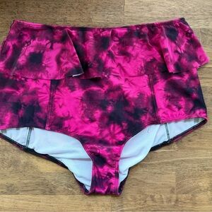 Kortni Jeane Hot Pink Tie Dye Bikini Bottom, L